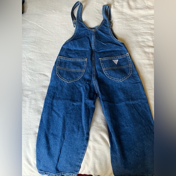 Guess Dark Jean Overalls Size 4Y - Picture 2 of 5
